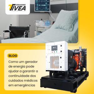 Como um gerador de energia pode ajudar a garantir a continuidade dos cuidados médicos em emergências